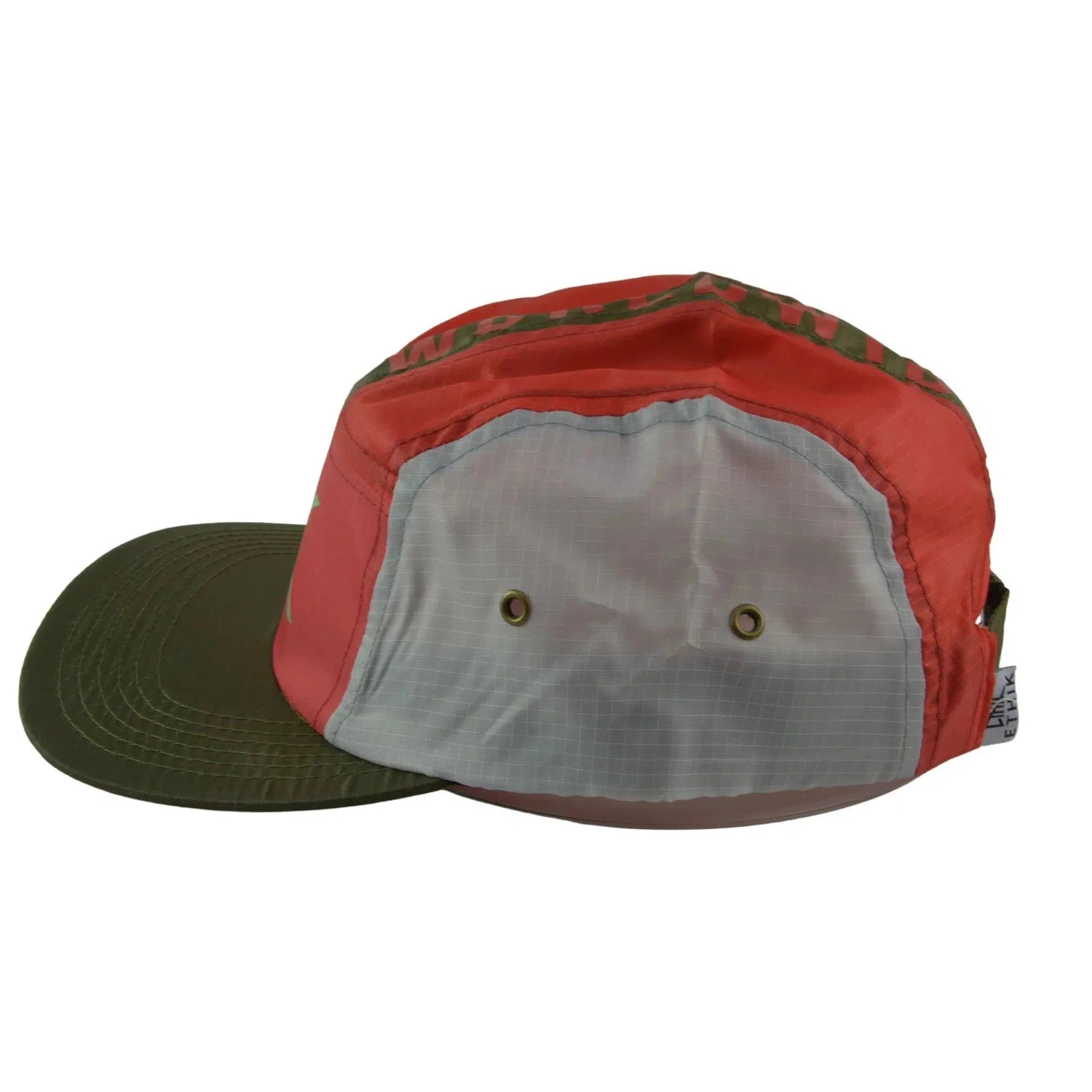 ETHIK Worldwide Tri Color Lightweight Adjustable 5 Panel Flat Bill Camper Hat