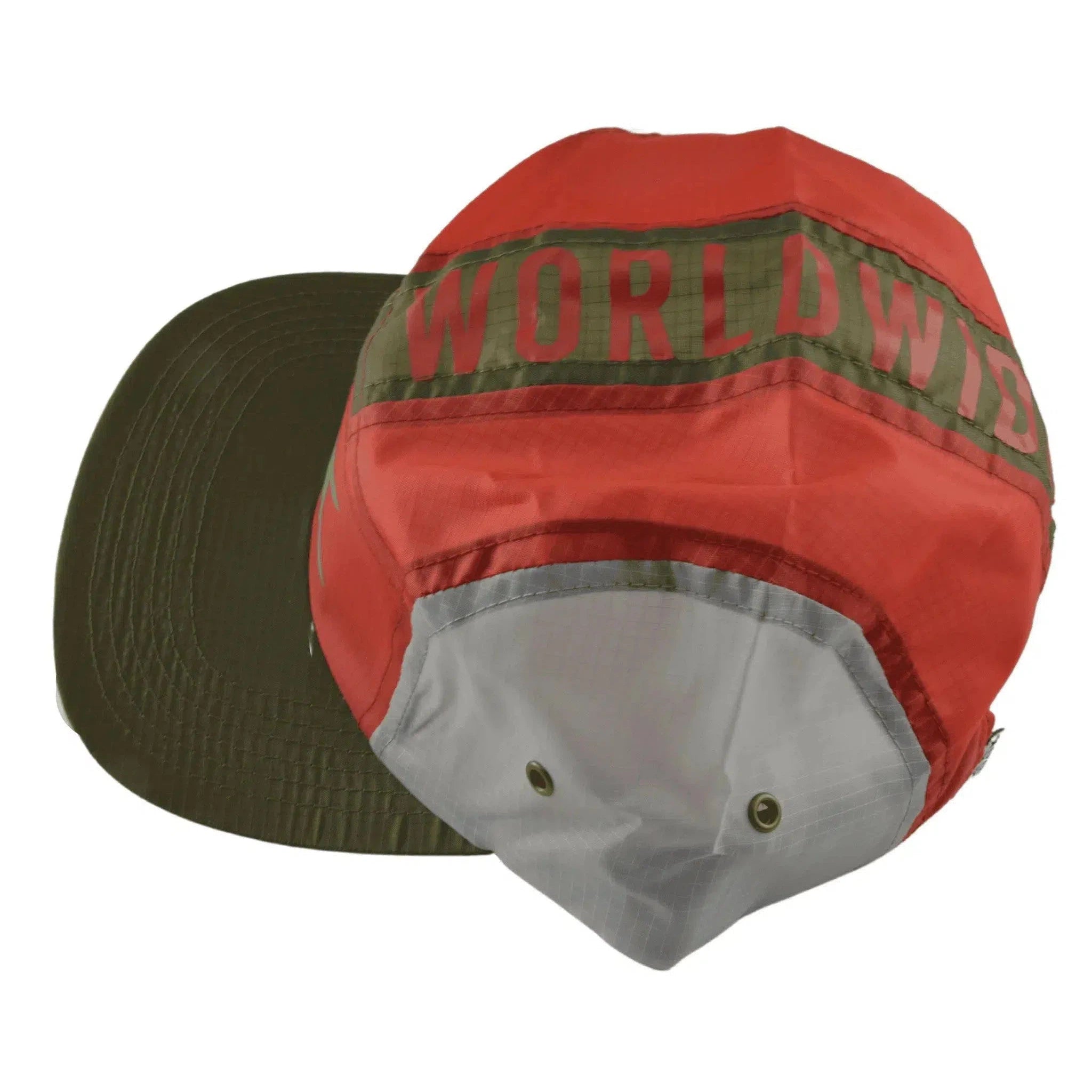 ETHIK Worldwide Tri Color Lightweight Adjustable 5 Panel Flat Bill Camper Hat