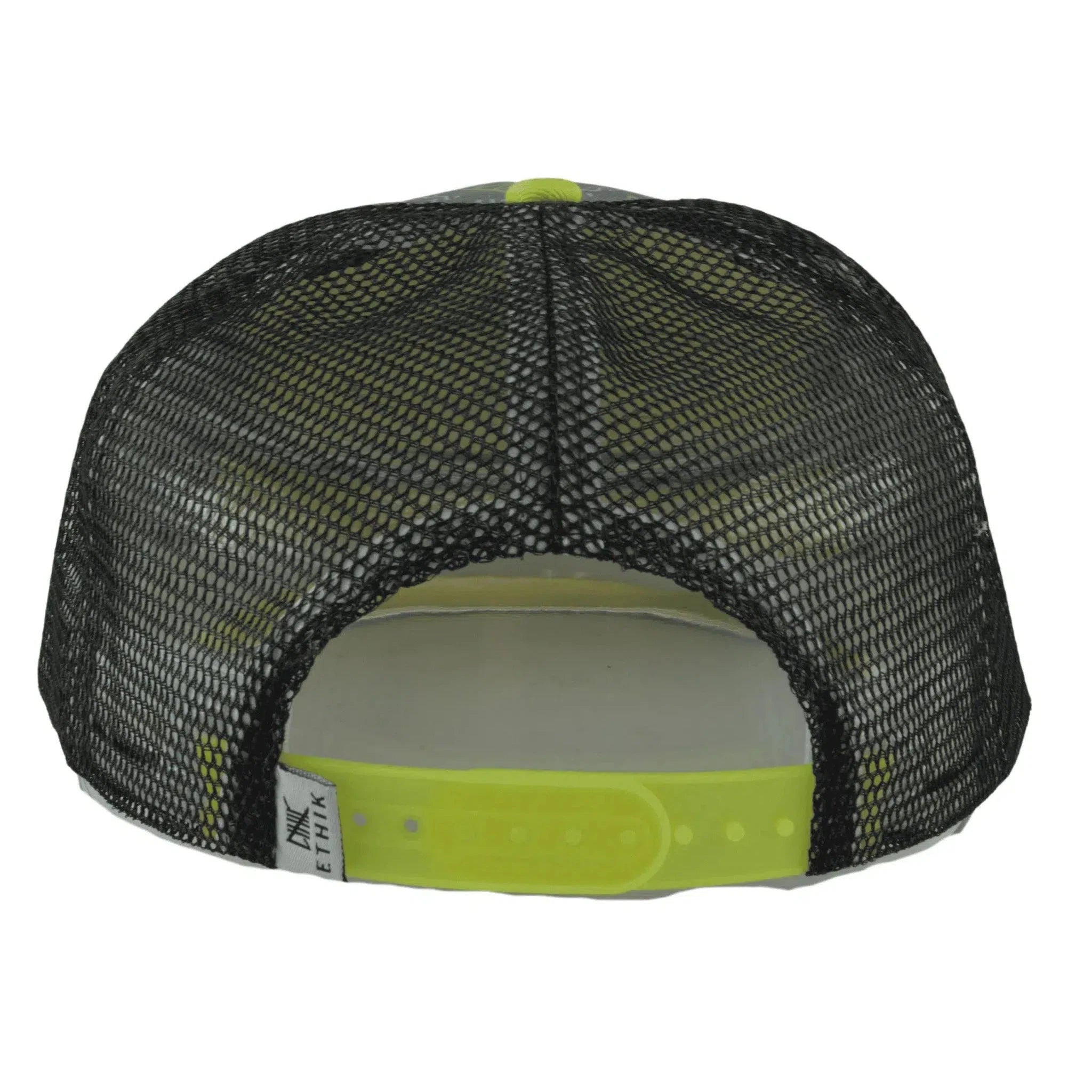 ETHIK Worldwide Yellow, Black & Green Meshback Adjustable Snapback Flat Bill Hat