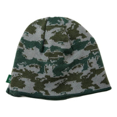 Easton Sports Green & Camo Reversible Knit Beanie Style Cap Winter Hat