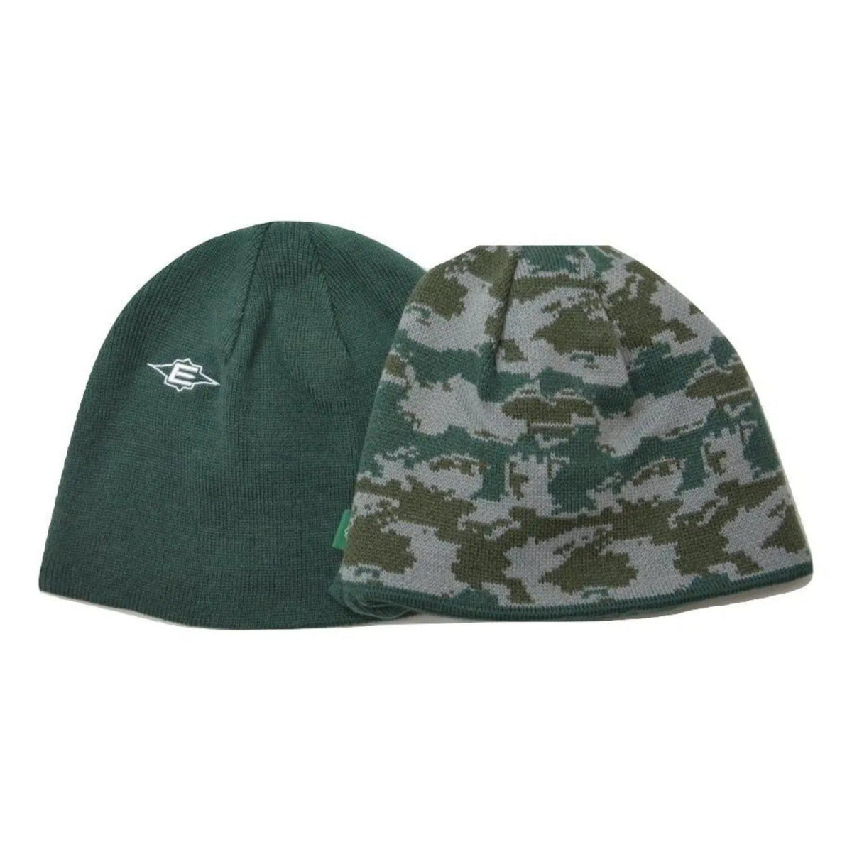 Easton Sports Green & Camo Reversible Knit Beanie Style Cap Winter Hat