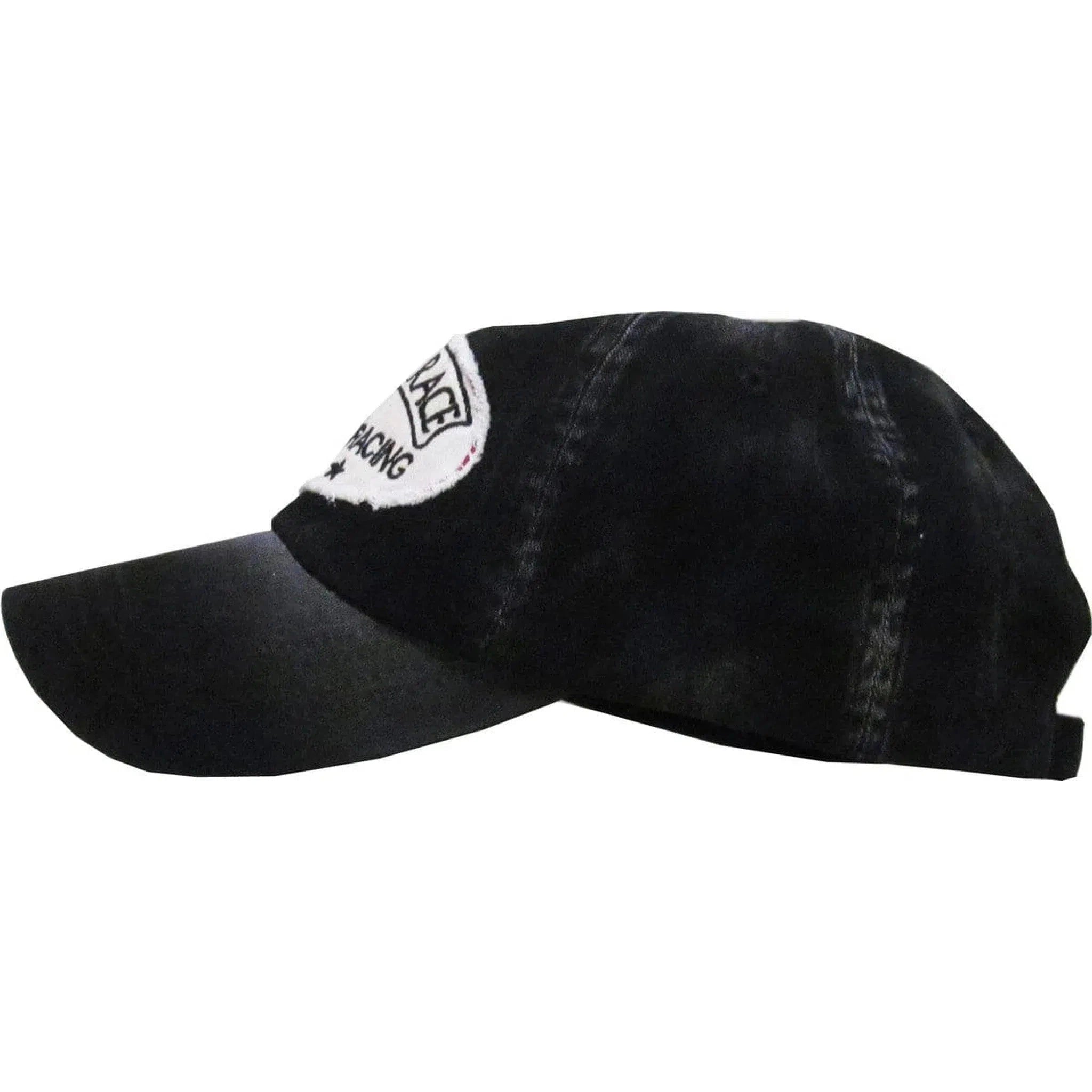 Eat Sleep Race Vintage Distressed Black Adjustable Racing Cap Hat by KB Ethos