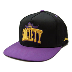 Fly Society 2 Tone Color Black & Purple Adjustable Snapback Cap