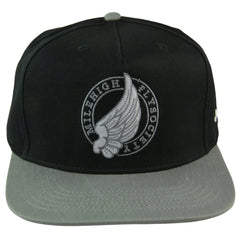 Fly Society FLY Wings' 2Tone Black & Gray Adjustable Snapback Flat Bill Hat