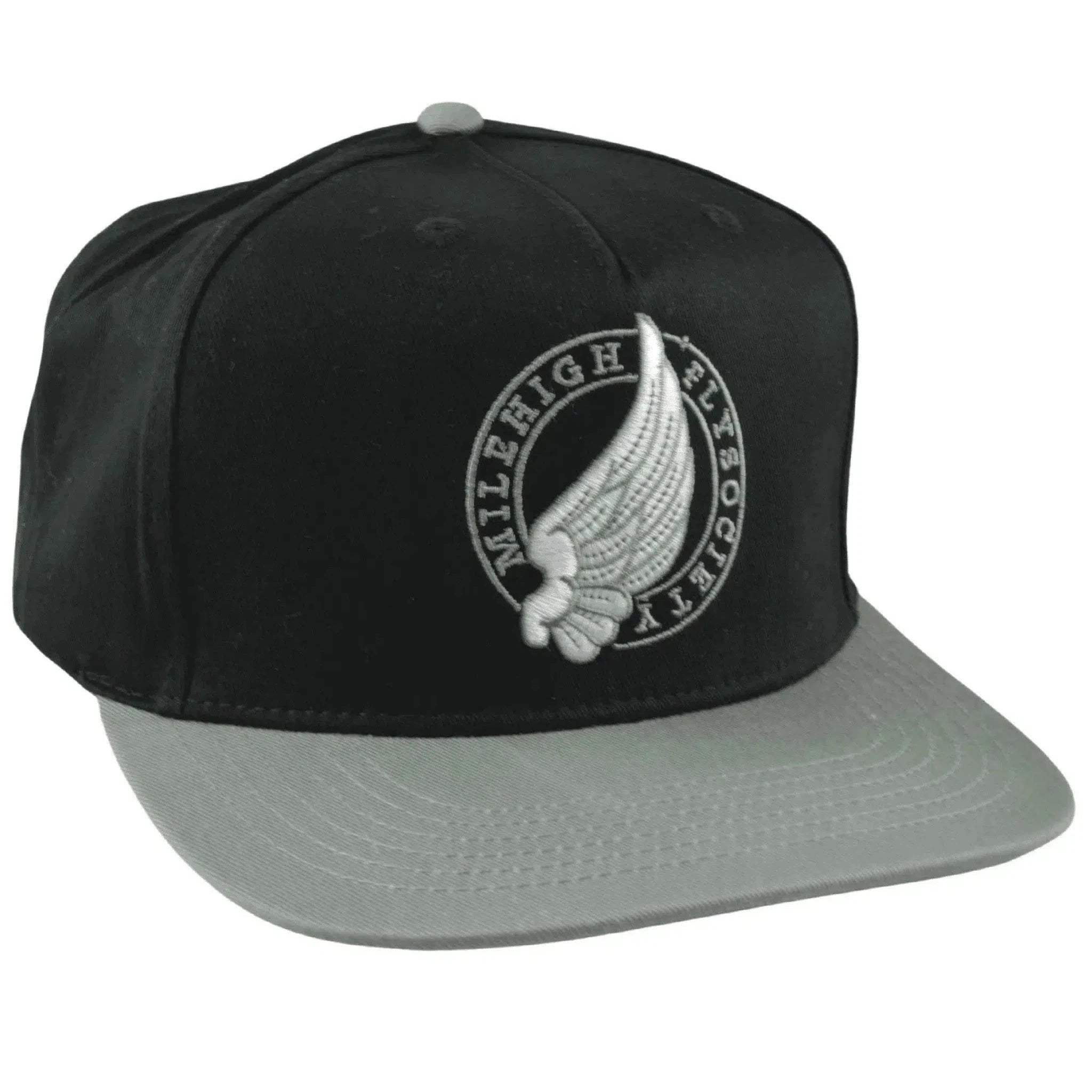 Fly Society FLY Wings' 2Tone Black & Gray Adjustable Snapback Flat Bill Hat