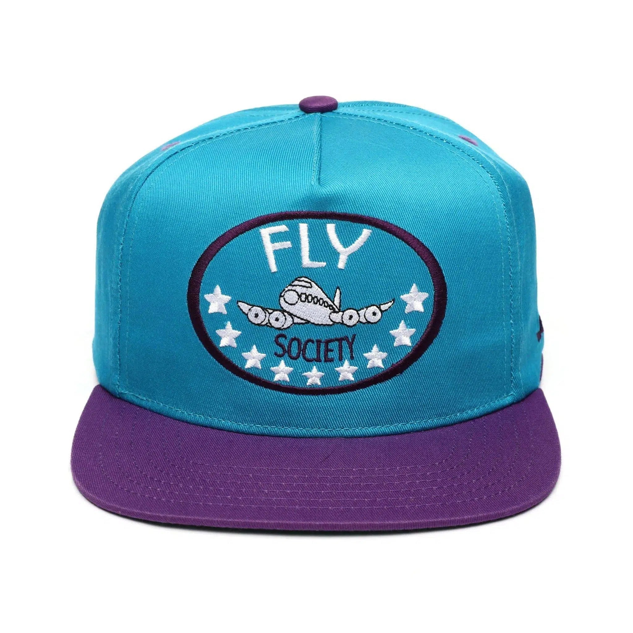 Fly Society Fly Plan 2 Tone Color Teal & Purple Adjustable Snapback Cap