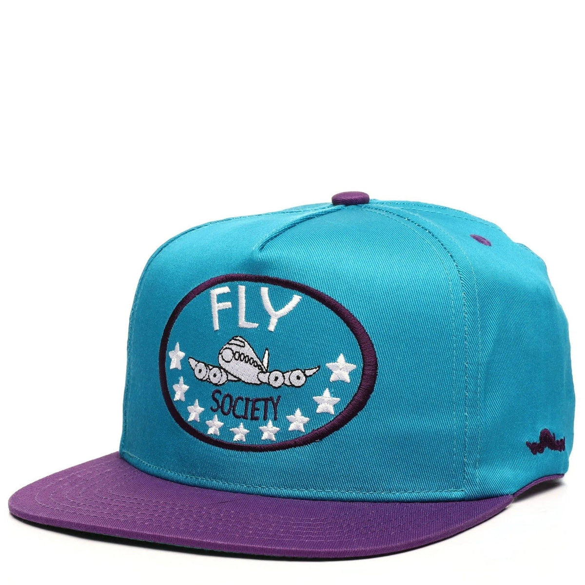 Fly Society Fly Plan 2 Tone Color Teal & Purple Adjustable Snapback Cap