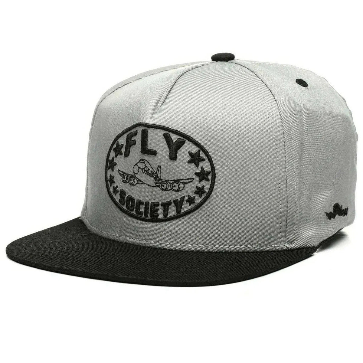 Fly Society Fly Planes 2 Tone Color Gray & Black Adjustable Snapback Hat