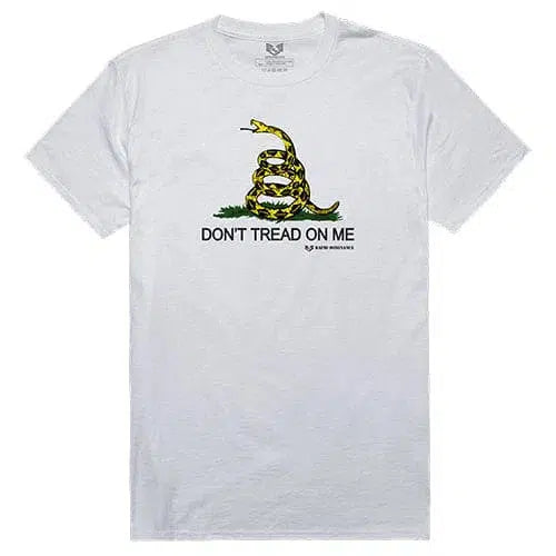 "Gadsden Flag White Men's T-Shirt: Stand for Freedom in Style"