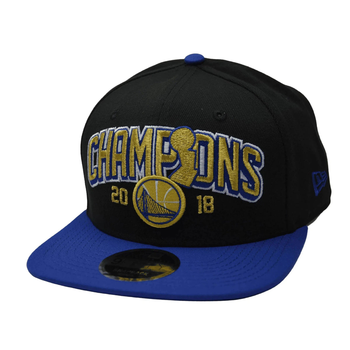 Golden State Warriors NBA 18 Champions 9FIFTY Flat Bill Snapback Hat by New Era