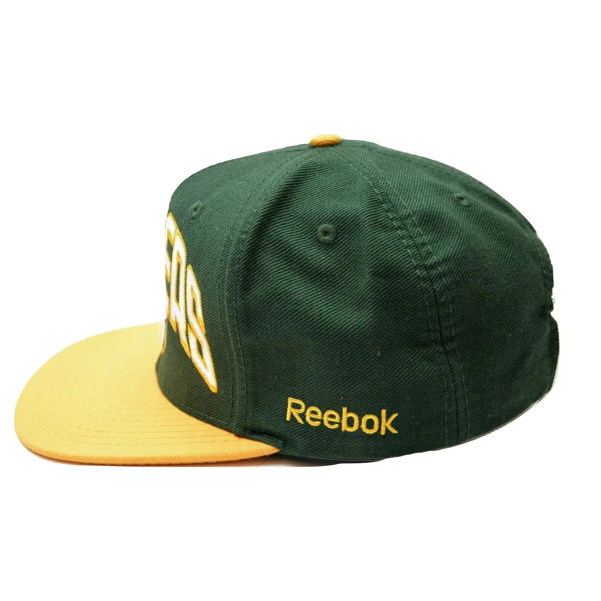 Green Bay Packers Reebok NFL Football Team Logo Flat brim Snapback Cap Hat