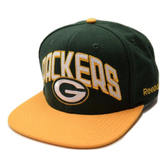 Green Bay Packers Reebok NFL Football Team Logo Flat brim Snapback Cap Hat