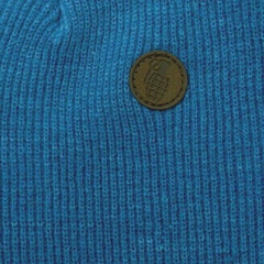 Grenade Thunderdome Blue Long Ribbed Knit Beanie Toque Style Winter Hat