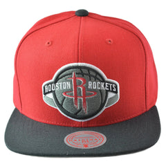 Houston Rockets 2 Tone NBA Team Wool Blend Men's Snapback Hat by Mitchell & Ness