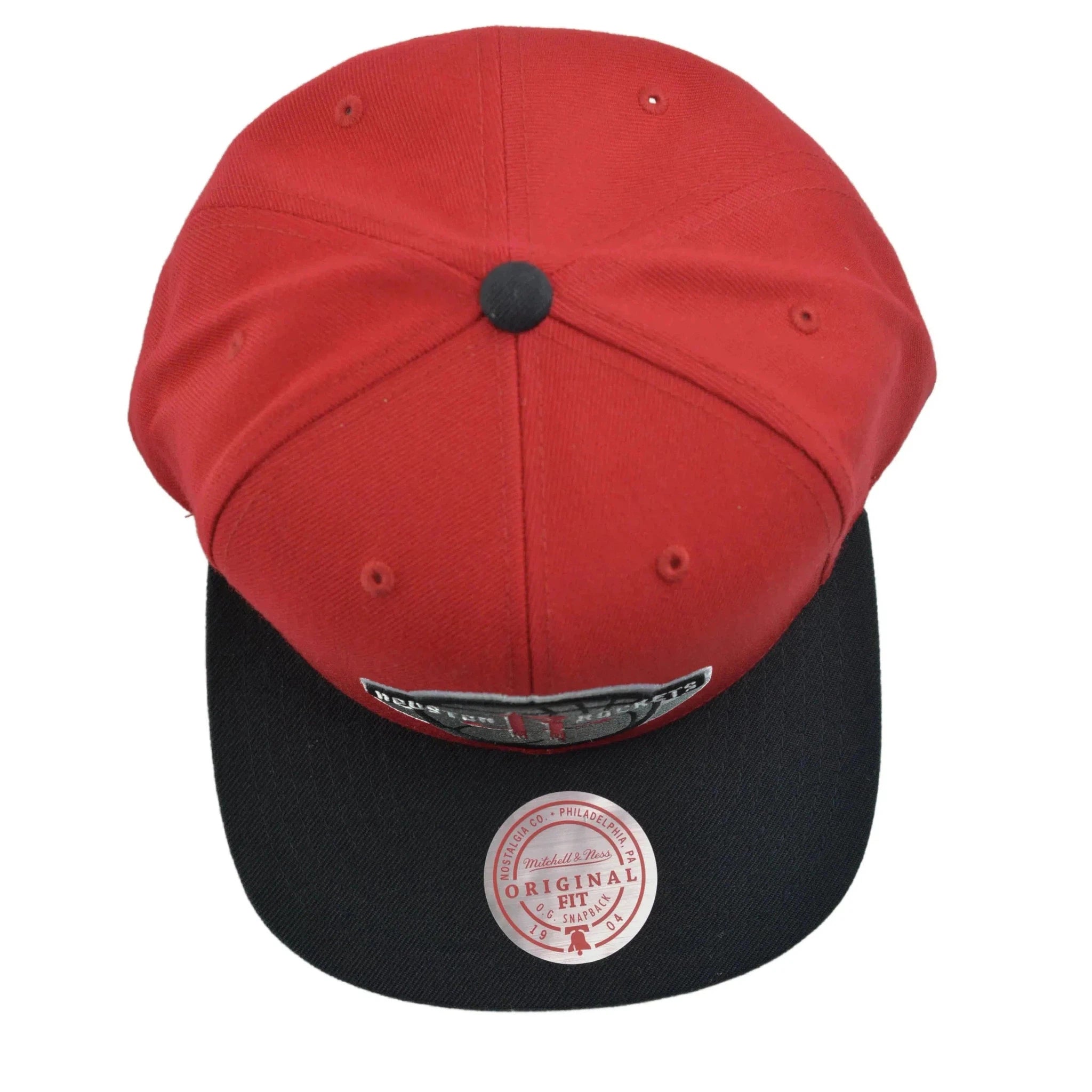 Houston Rockets 2 Tone NBA Team Wool Blend Men's Snapback Hat by Mitchell & Ness