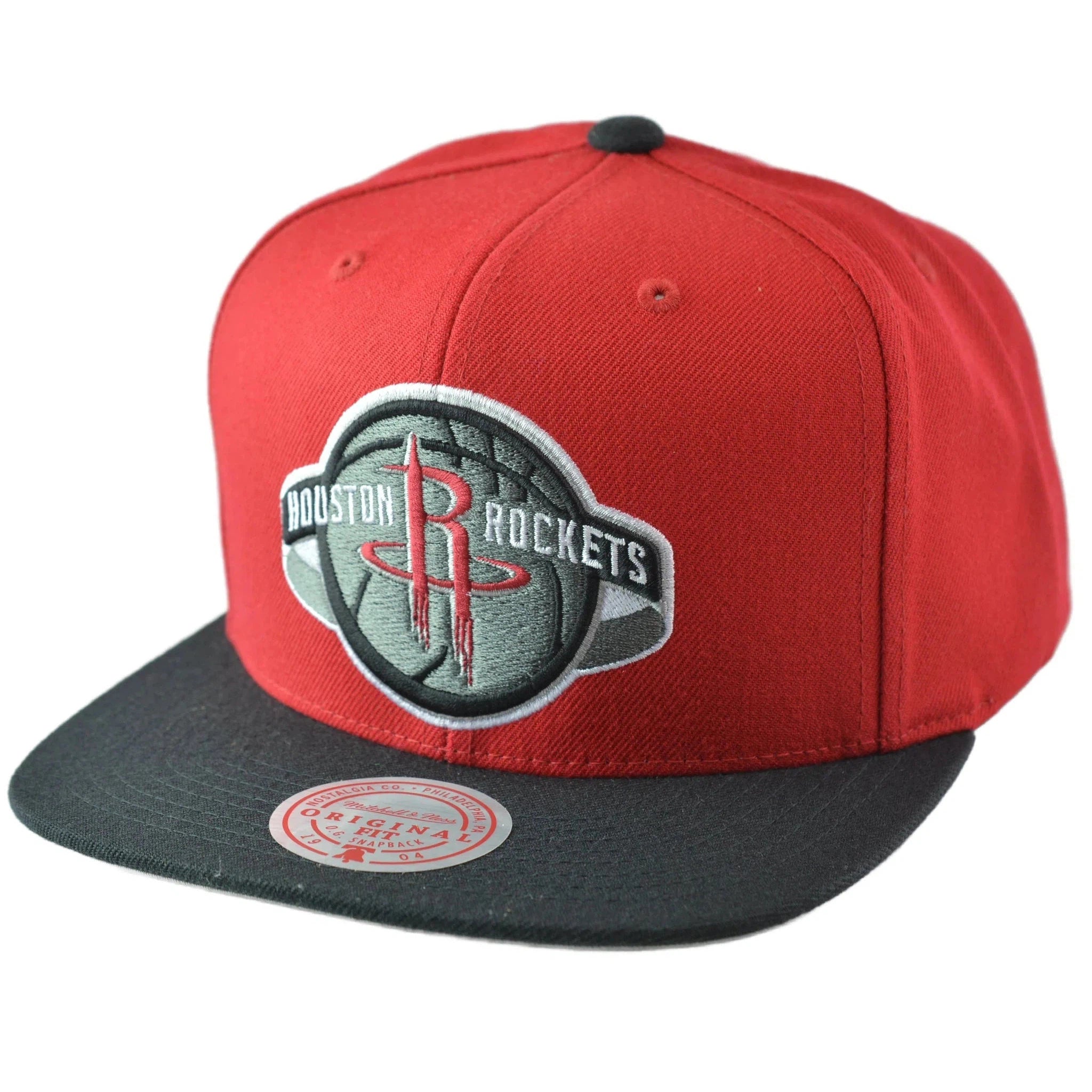 Houston Rockets 2 Tone NBA Team Wool Blend Men's Snapback Hat by Mitchell & Ness