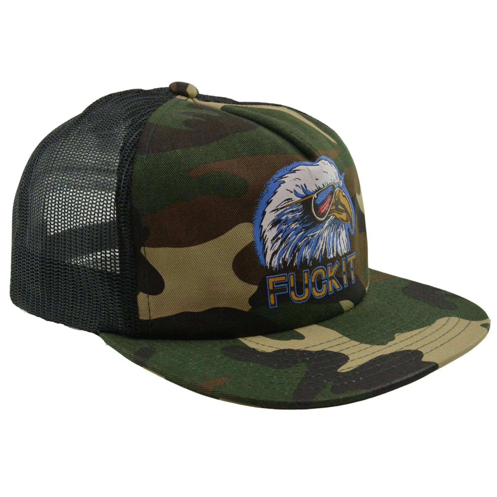 Huf Clothing Co. F*#% It Eagle Camo Trucker Mesh Back Snapback Hat