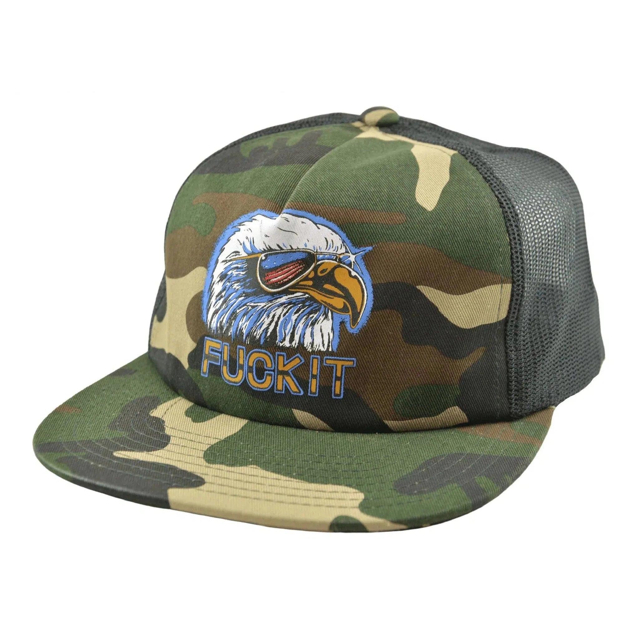 Huf Clothing Co. F*#% It Eagle Camo Trucker Mesh Back Snapback Hat