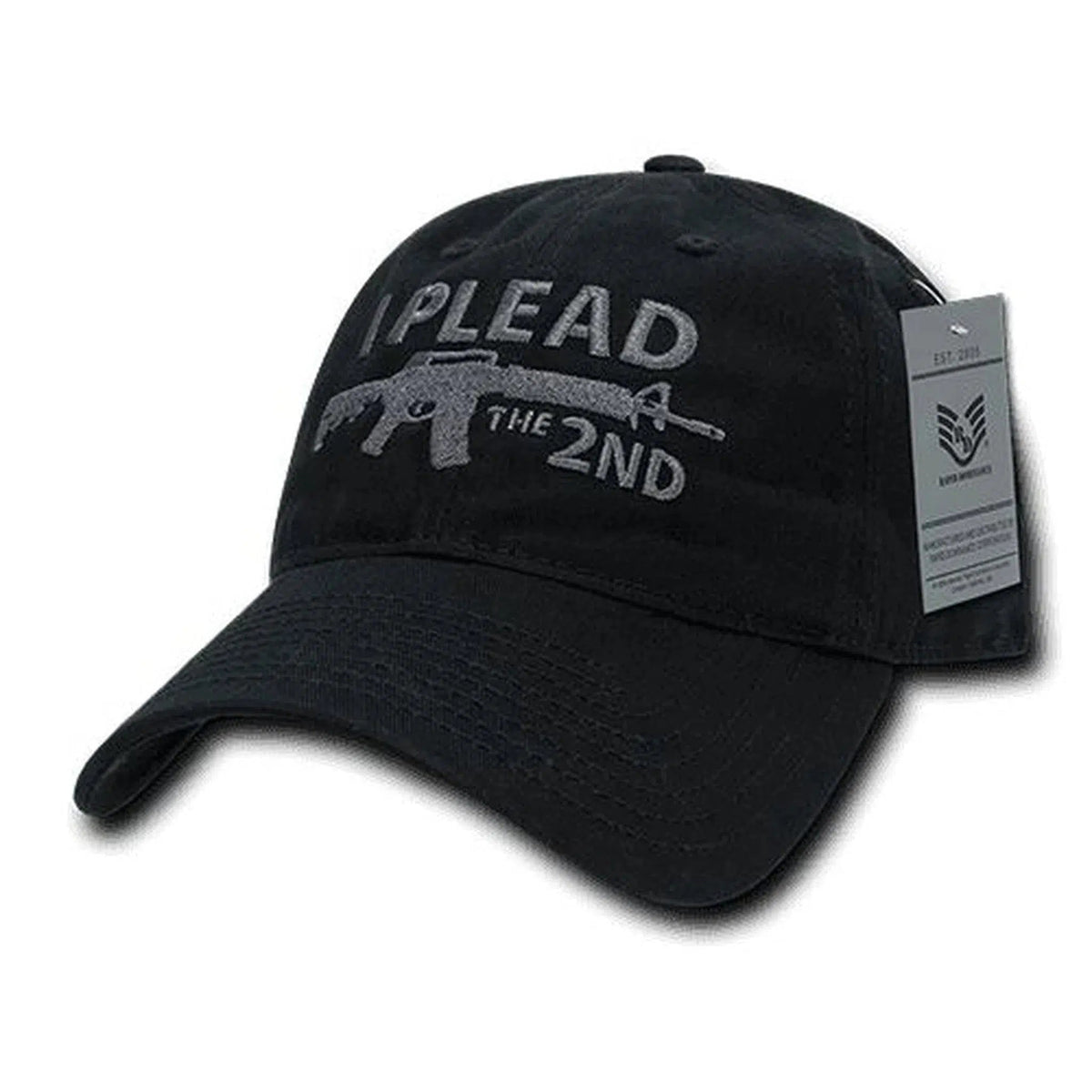 I Plead The 2nd Amendment M-16 Relaxed Fit 2nd Amendment Dad Hat Black Tactical Cap