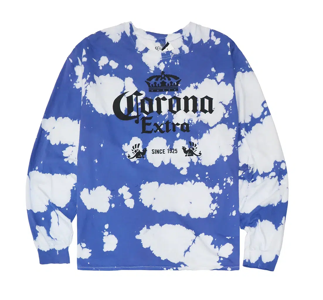 Men's Corona Extra Cerveza Beer Big Blue Sky Long Sleeve T-shirt