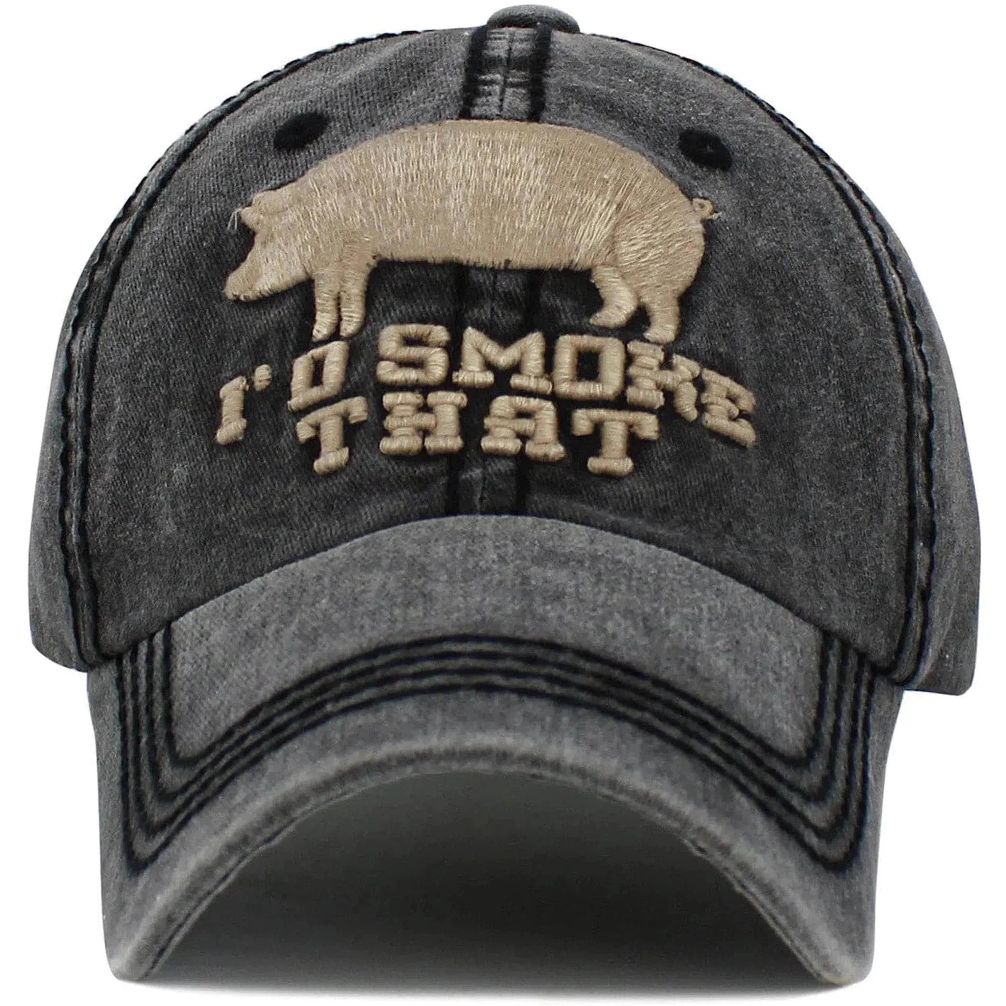 "I'd smoke that" Black Cotton Adjustable Cap Dad Hat by KB Ethos