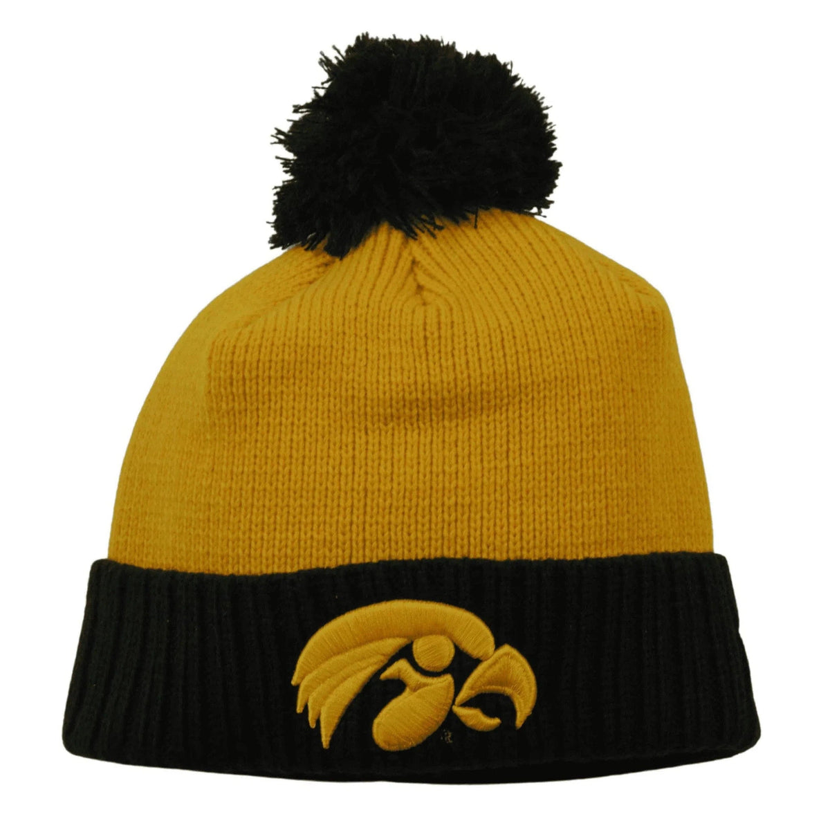 Iowa Hawkeyes NCAA Color Chill Pom Pom Winter Knit Hat beanie by New Era