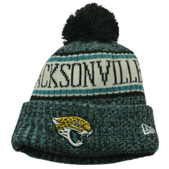 Jacksonville Jaguars NFL Football Team Teal Sport Knit Beanie Pom Pom Winter Hat