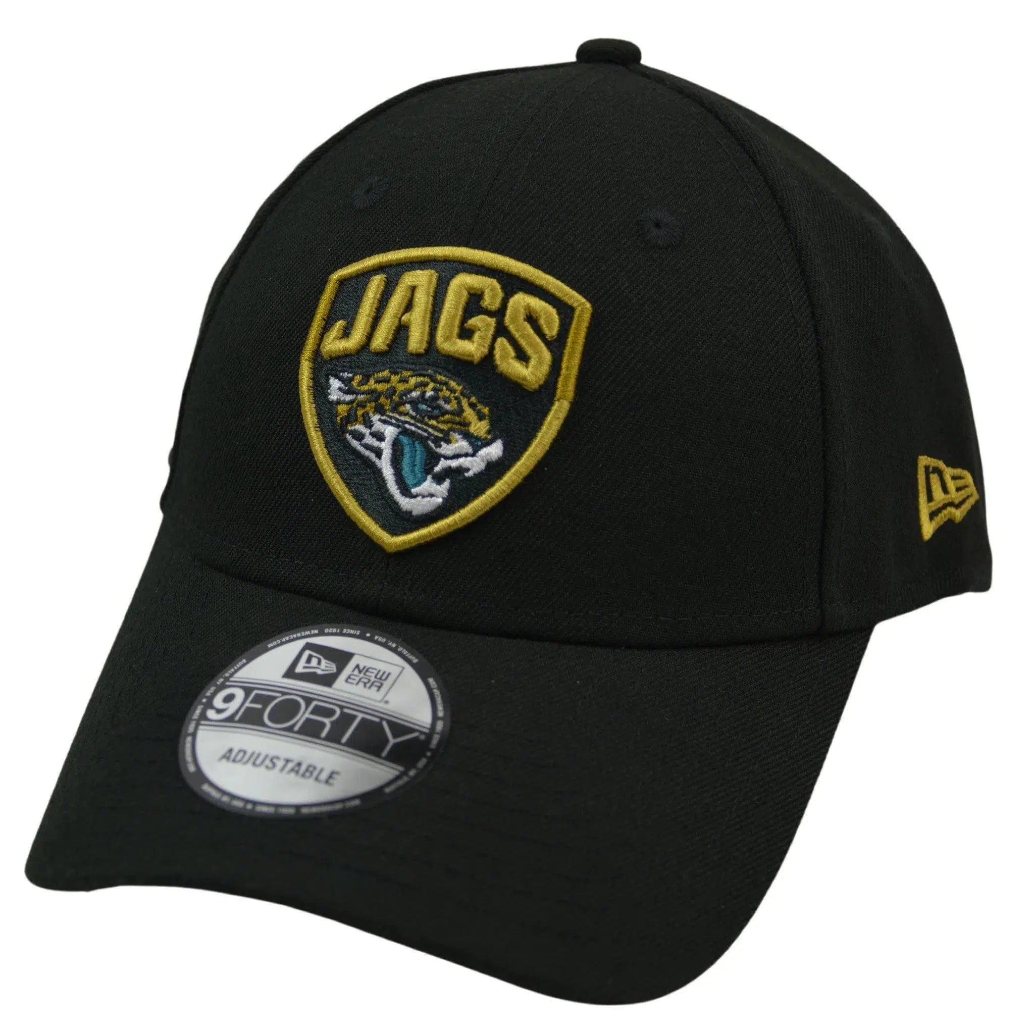 Jacksonville Jaguars New Era 9FORTY The League NFL Team Logo Adjustable Black Hat