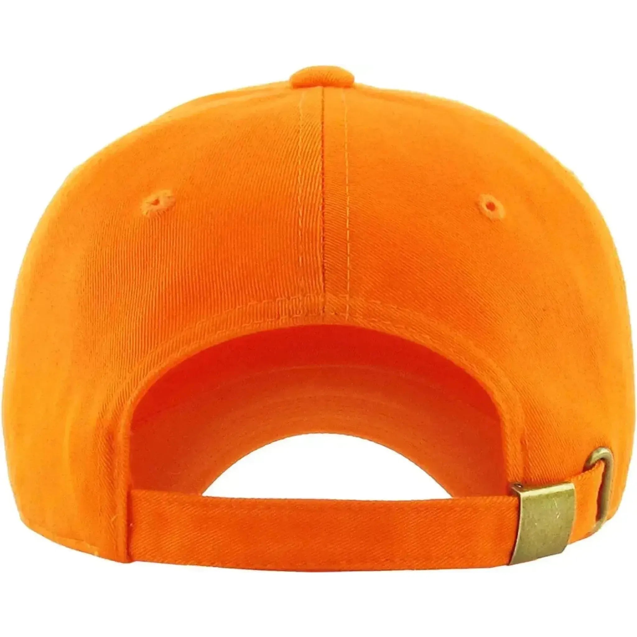 KB Ethos Classic New York Dad Hat – Soft Cotton Orange Strapback Cap