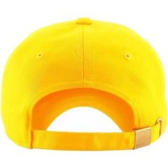 KB Ethos Classic New York Dad Hat – Soft Cotton Yellow Strapback Cap