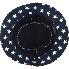 Stars and Stripes Red, White & Blue USA Patriotic Bucket Style Fishing Cap Hat