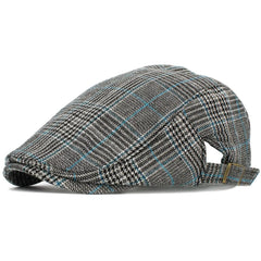 KB Ethos Plaid Newsboy Ivy Cap – Adjustable Vintage Flat Hat