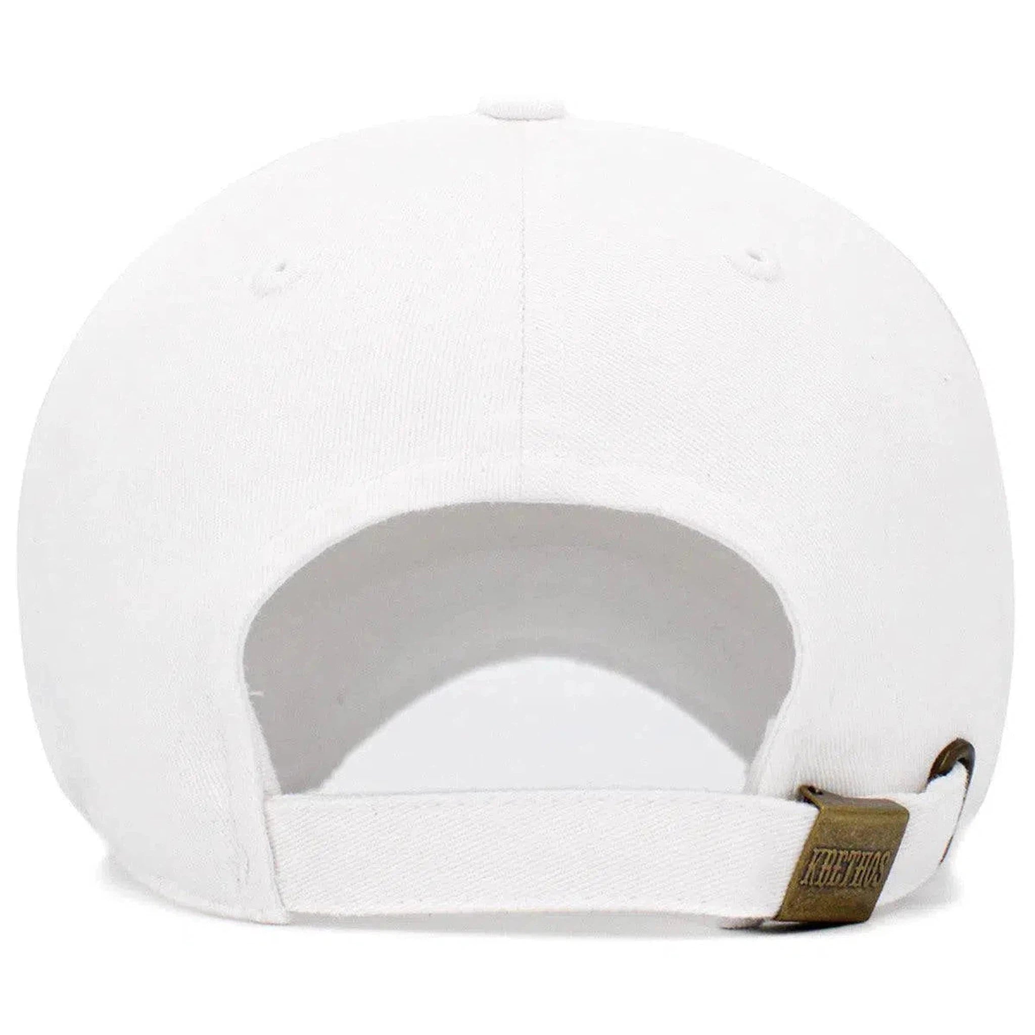 GOAT Vintage Distressed Bill Adjustable White Cap Dad Hat by KB Ethos.