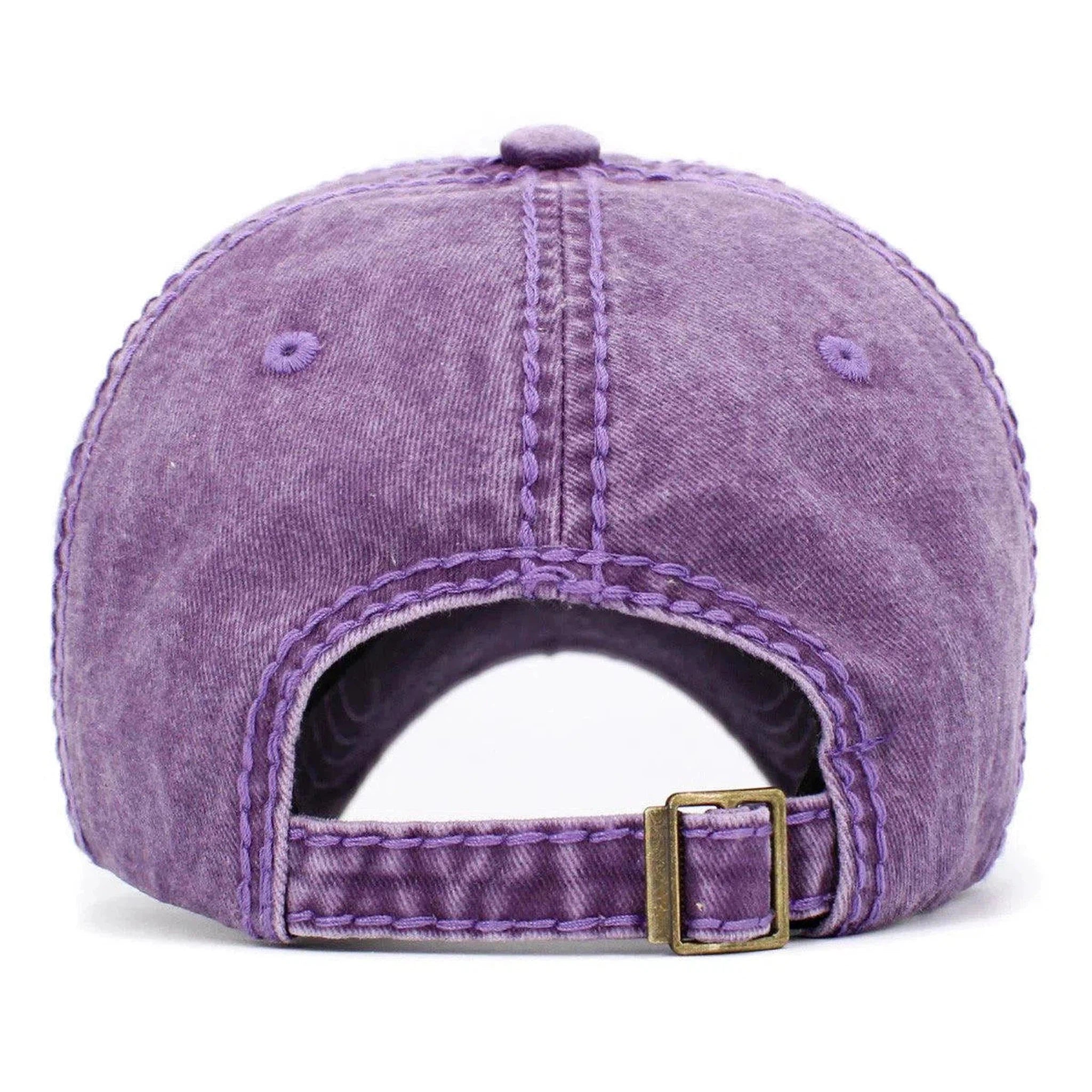 Fleur De Lis Coat of Arms Purple Cap Vintage Adjustable Hat by KB Ethos