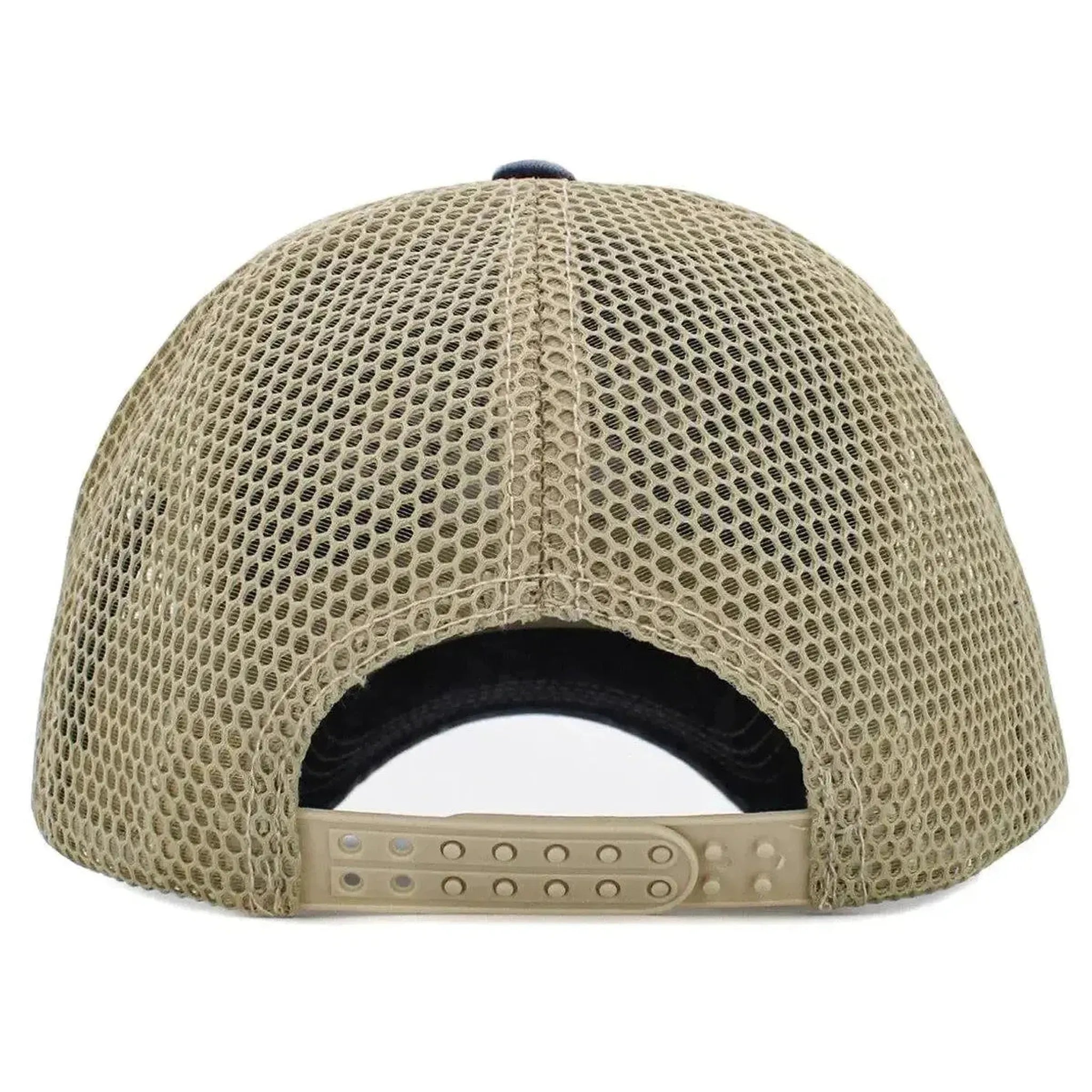 Lake Life Mesh Snapback Cap – KB Ethos Vintage Navy Blue & Khaki Hat