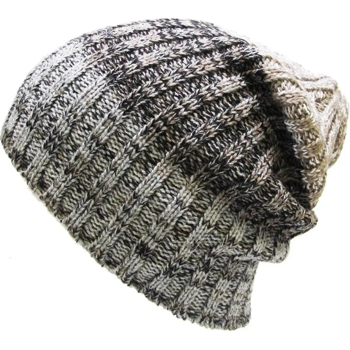 "KB Ethos Oversized Cable Knit Slouchy Beanie Winter Hat"