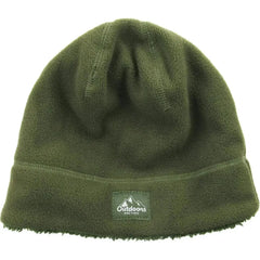 Fleece Fur Lined Sherpa Skull Cap Olive Green Knit Winter Hat Beanie