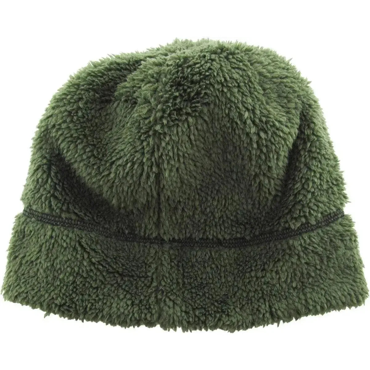 Fleece Fur Lined Sherpa Skull Cap Olive Green Knit Winter Hat Beanie