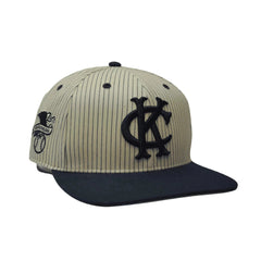 Kansas City Athletics Cooperstown MLB Navy Woodside Captain Snapback Hat