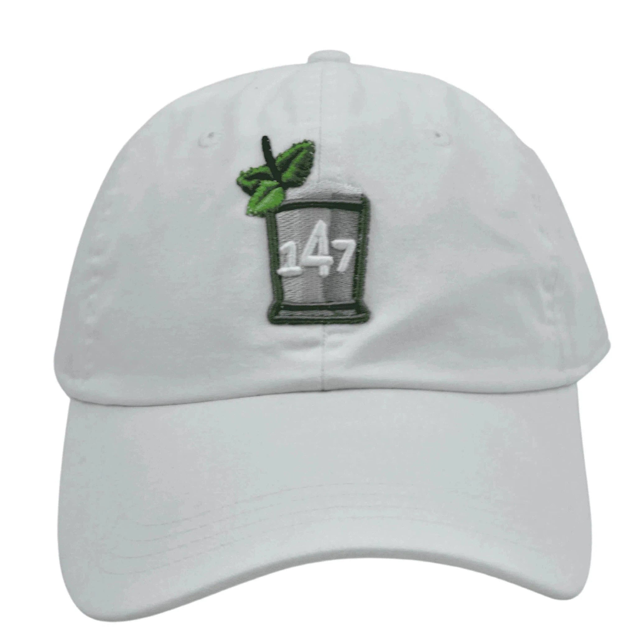 Kentucky Derby 147 Horse Racing Mint Julep Adjustable White Cotton Dad Hat