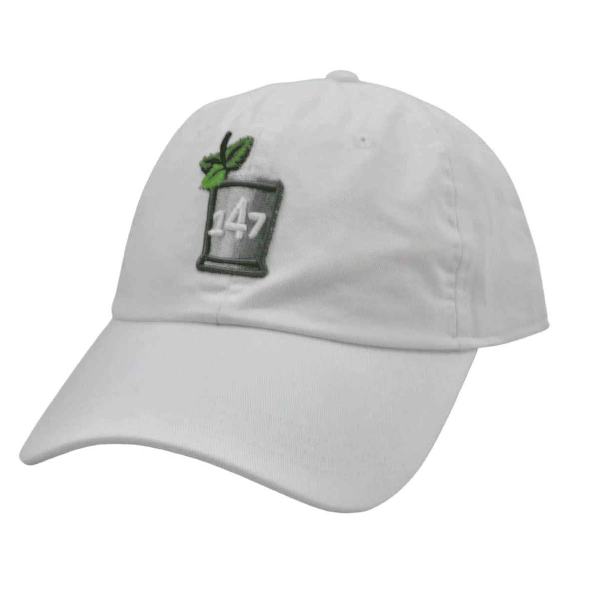 Kentucky Derby 147 Horse Racing Mint Julep Adjustable White Cotton Dad Hat