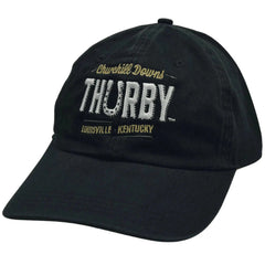 Kentucky Derby Classic Cut Horse Racing Thurby Adjustable Black Dad Hat