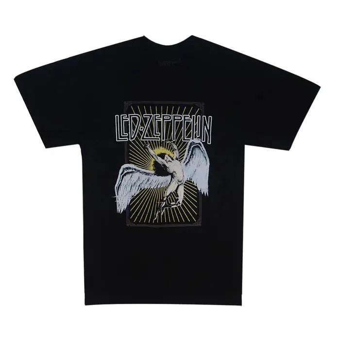 Led Zeppelin Swan Song Logo Classic Rock & Roll Men's Black T-Shirt