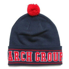 LRG 47 Lifted Research Group Navy Blue Knit Pom Pom Beanie Winter Hat