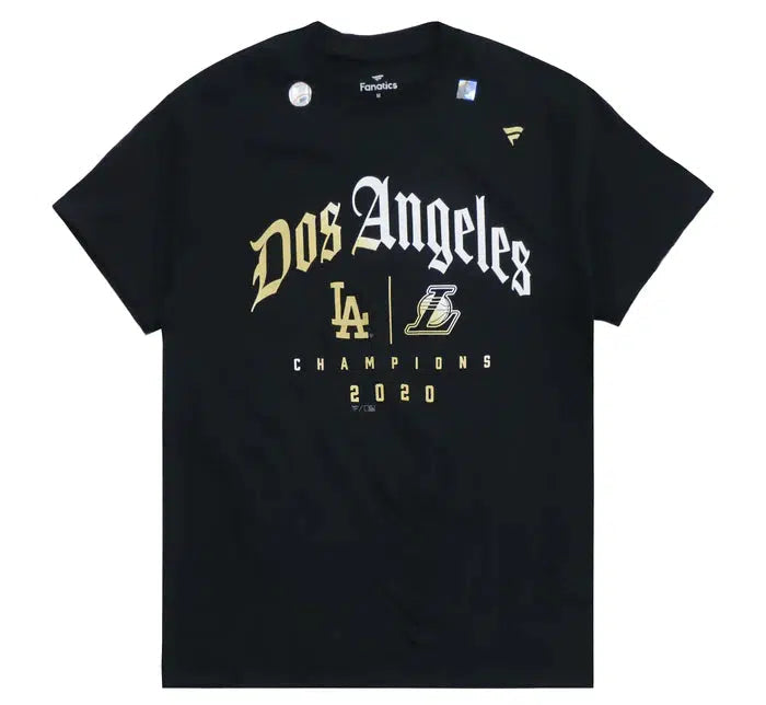 Los Angeles 2020 Men's Los Angeles Dodgers & Los Angeles Lakers Dos Angeles Championship T-Shirt