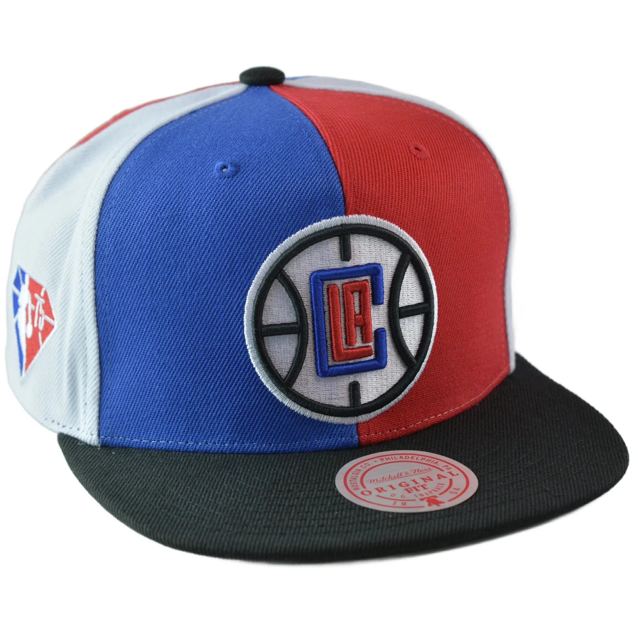 Los Angeles Clippers NBA Team Era Pinwheel Men's Snapback Cap, Flat Bill Hat by Mitchell & Ness