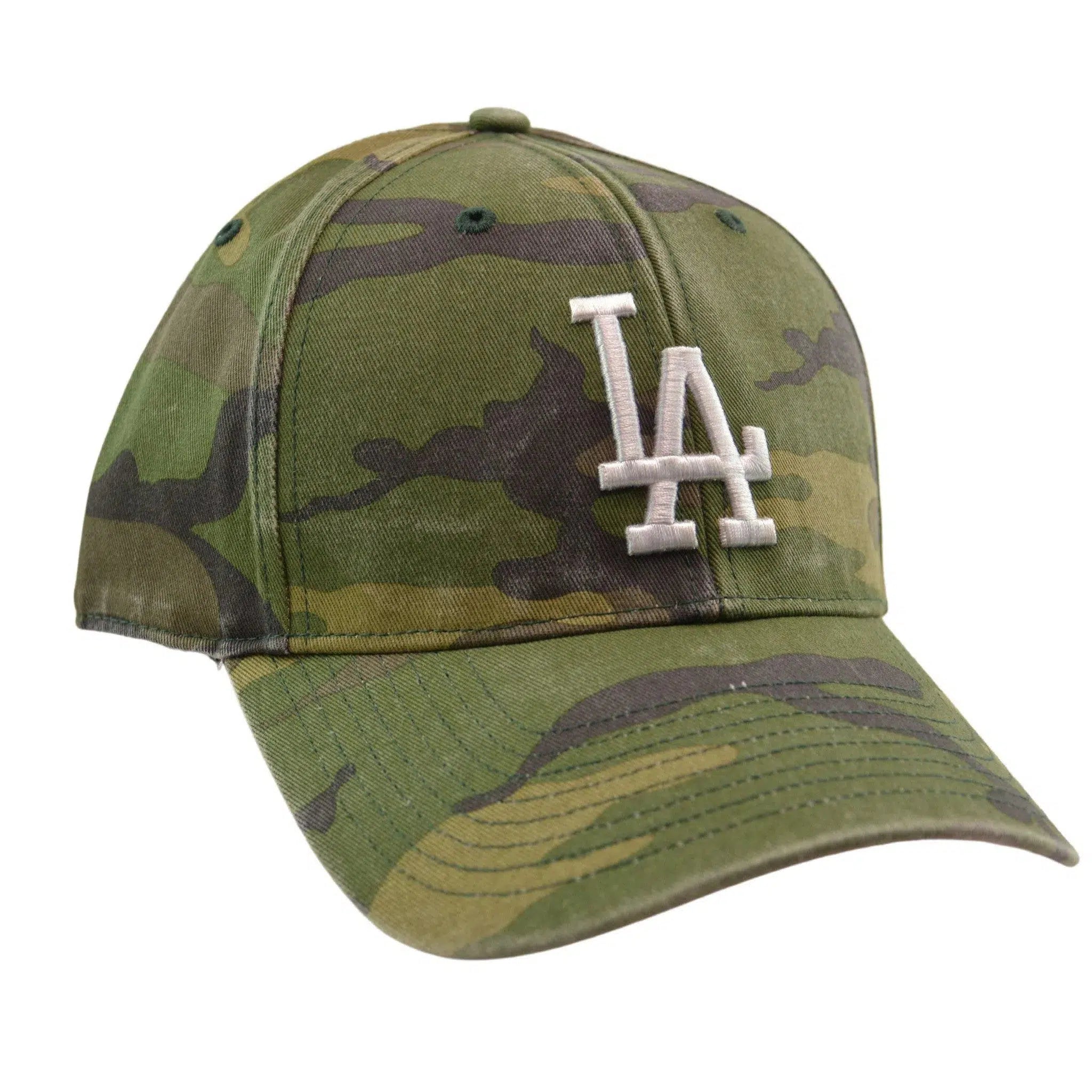 Los Angeles Dodgers MLB Woodland Camouflage Clean Up Adjustable Baseball Hat