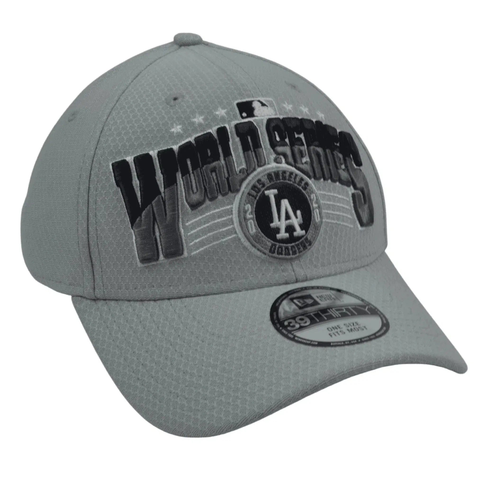 Los Angeles Dodgers New Era 39THIRTY Light Gray World Series Champs MLB Baseball Hat