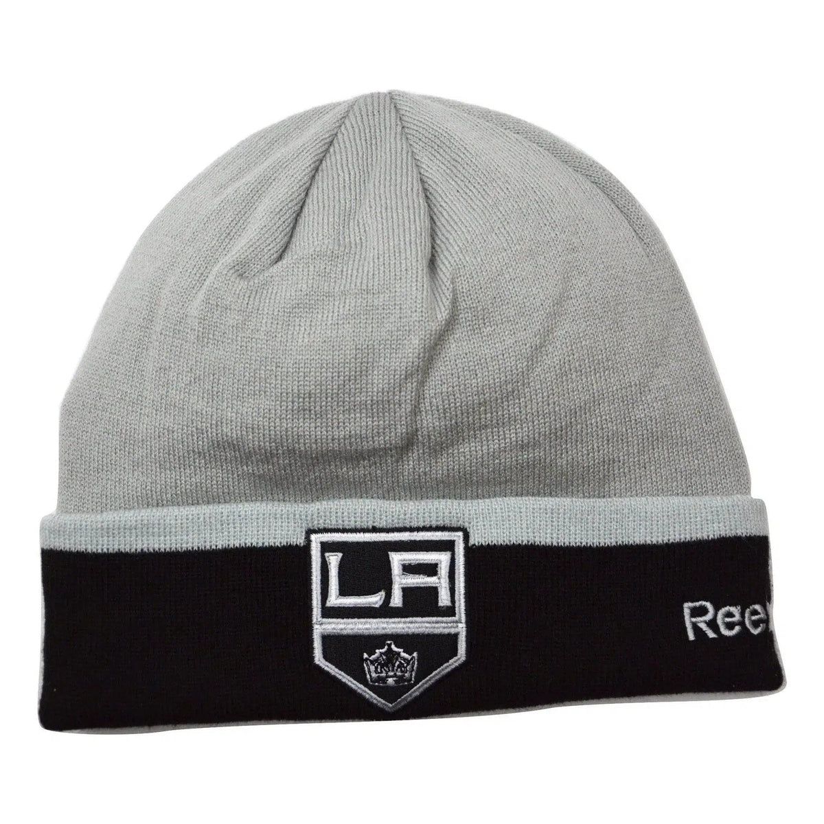 Los Angeles Kings Reebok KU88Z NHL 2 Tone Cuffed Knit Hockey Beanie Winter Hat