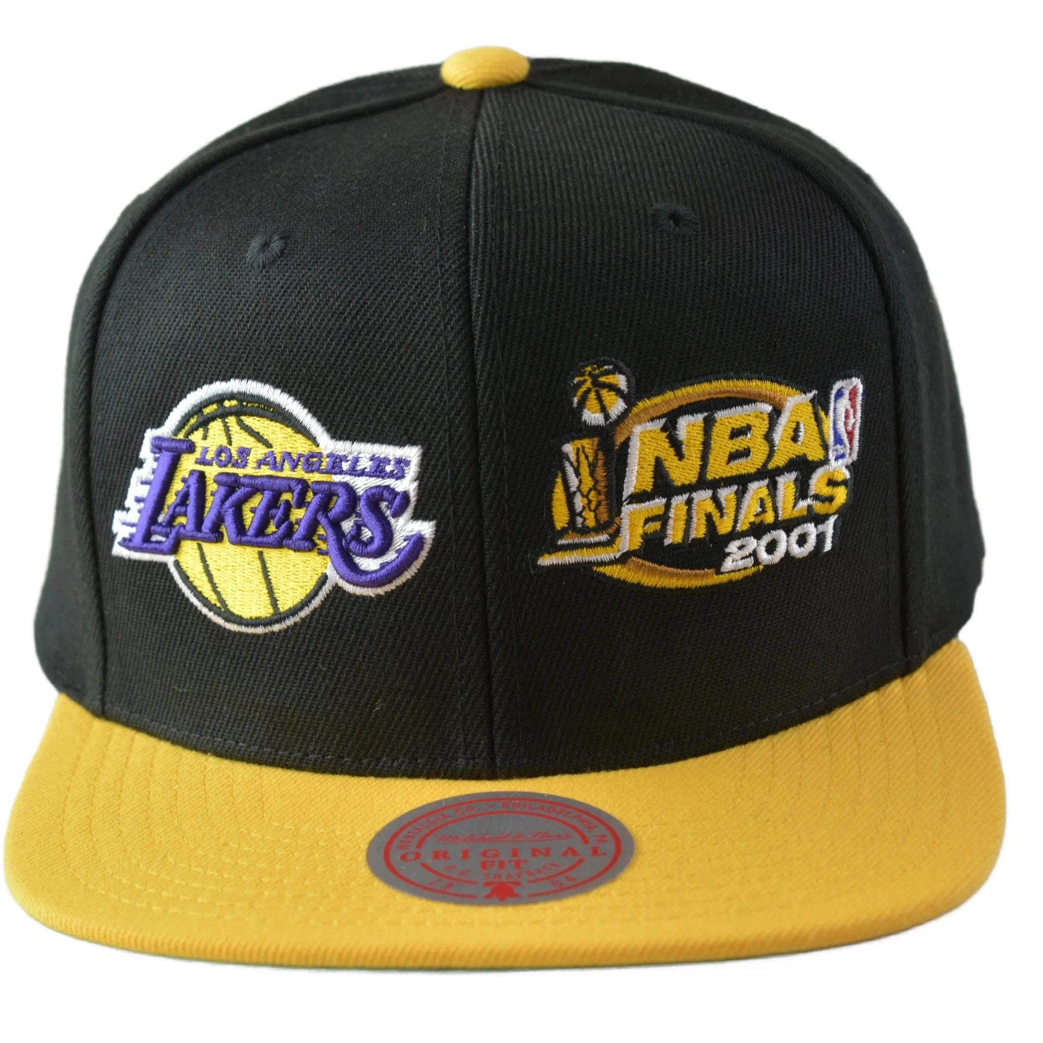 Los Angeles Lakers Double Whammy 2001 NBA Finals Men's Snapback Hat by Mitchell & Ness